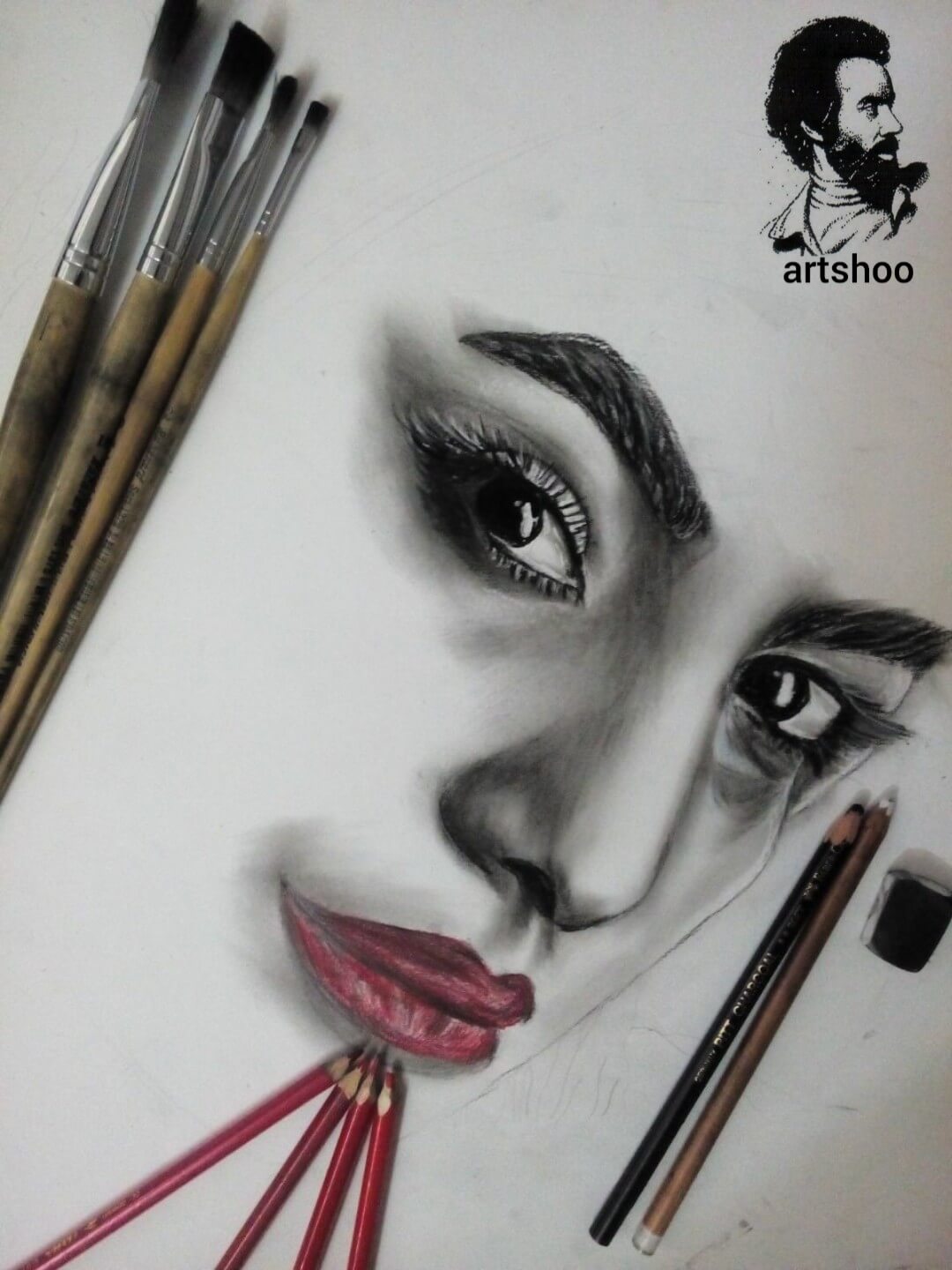 آموزش نقاشی سیاه قلم